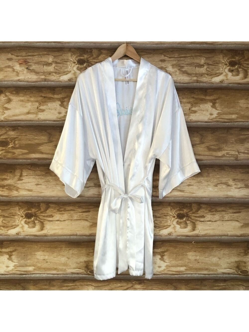 Gilligan & O’Malley white satin Bride robe size M/L - Picture 2 of 10